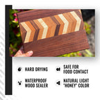 Real Milk Paint, Half and Half, Pure Tung Oil with Pine for Wood Finishing, Cutting Boards, Butcher Blocks, Clay, Stone, and Slate, 16 oz.