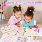 OIHEW 2-PC DIY Journal Kit for Girls Age 8-14, DIY Journal Set for Teen Girl,Christmas|Birthday Gift for 8 9 10 11 12 13 14 Year Old Girl Ideas, Stationery|Scrapbook|Diary Art Crafts Supplies Toy Set