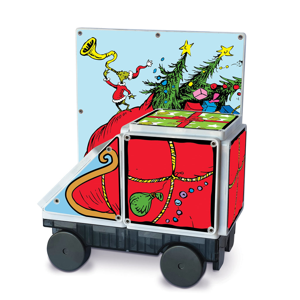 CreateOn Magna-Tiles Limited Edition How The Grinch Stole Christmas Structure Set, Magnetic Building Tiles Making Learning Fun and Hands-On, Educational Toy for Kids Ages 3 Years +