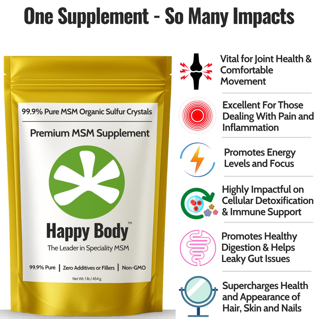 Organic Sulfur Crystals - 99.9% Pure MSM Crystals, Premium MSM Supplement - 2 x 1 LBS Pack