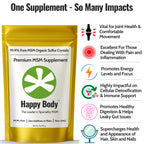 Organic Sulfur Crystals - 99.9% Pure MSM Crystals, Premium MSM Supplement - 2 x 1 LBS Pack