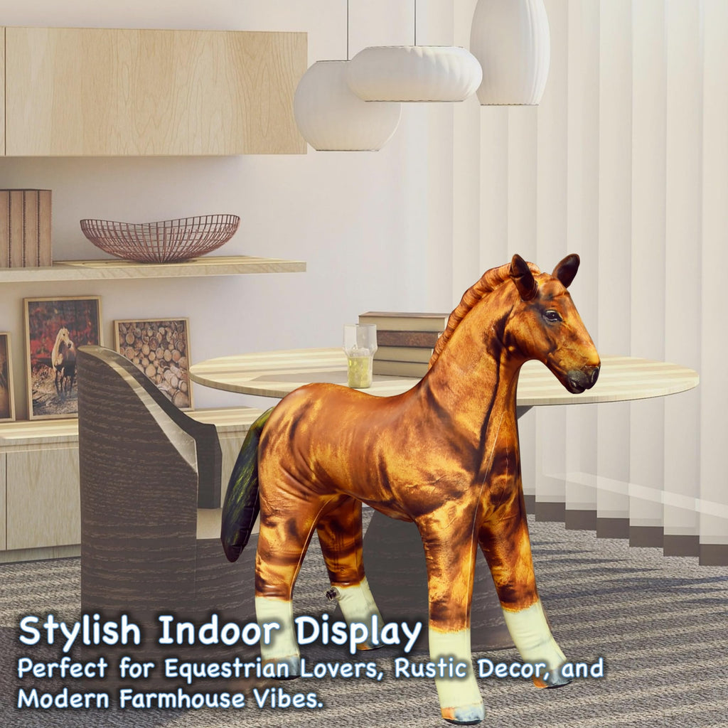 Jet Creations Inflatable Horse 38" L x 30" H – Blow Up Animal Toy for Kids Ages 3+, Golden Brown – Party Decoration, Yard Display, Western Themed Photo Prop, Birthday & Holiday Décor, 1 PC