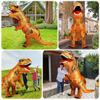 viwzon Inflatable T-Rex Costume, Adults Dinosaur Blow Up Suit for Halloween Cosplay Themed Parties, Dino Costume