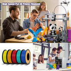 Kingroon High Speed PLA 3D Printer Filament 1.75mm, 3D Printer Rapid Filament for 30-600mm/s Hyper Printing Filament, Dimensional Accuracy +/- 0.03 mm, 1kg Plastic Spool(2.2lbs) (Cyan-Blue)