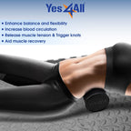 Yes4All EPP Exercise Foam Roller ��� Extra Firm High Density Foam Roller ��� Best for Flexibility and Rehab Exercises (12 inch, Black)