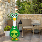 JcHrmers Frog Porch Goose Outfit Spring Goose Outfits Summer Yard Goose Clothes Fits 23" Cement Plastic Goose Statue for Spring Summer Outdoor Garden Yard Patio Lawn Art Decor