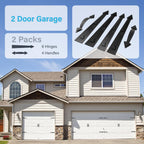 Magnetic Garage Door Hardware,Garage Door Magnetic Decorative Hardware 8 Hinges + 4 Handles for Iron Door,Easy Install,Durable & Waterproof (Classics Style,2 Pack)