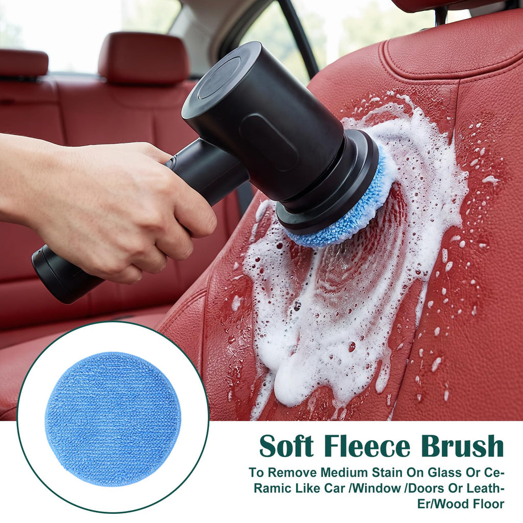 Ckhoid 12Pcs Brush Heads Set, Cordless Electric Spin Scrubber Replaceable Brush Heads, Cordless Buffing Bonnet Pad for Household Cleaning Brushes, Bathroom, Floor, Tile, Car