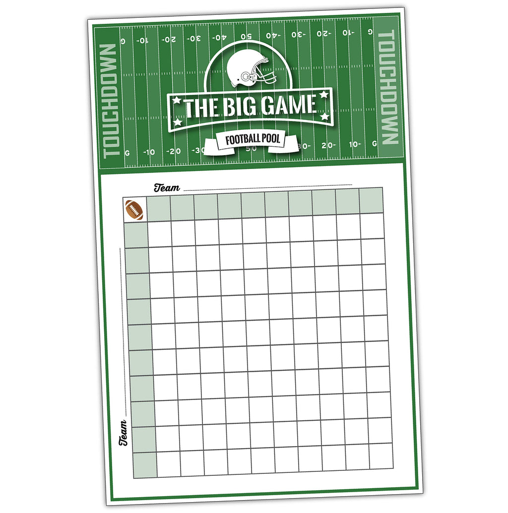 Katie Doodle - Superbowl Party Decorations 2026 - (Made in the USA) - Essential Super-Bowl Party Supplies Games Decorations - Includes 1 x Football Squares Poster (11x17 inch)