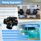 4717 3 Port 2 to 2-1/2-Inch Positive Seal NeverLube Valve Compatible with Jandy, 3 Way Diverter Valve Suitable for Ground Pool, Tub & Spa System
