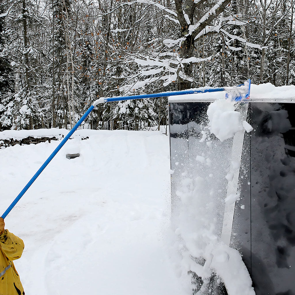 Avalanche! Snow Roof Rake for Flat Roofs Big Rig Rake 2000: Snow Removal from Flat Roofs for Clearing Trucks, Trailers, Mobile Homes, RV's and Other Flat Rooftops. 24 Inch Wide Head with Wheels