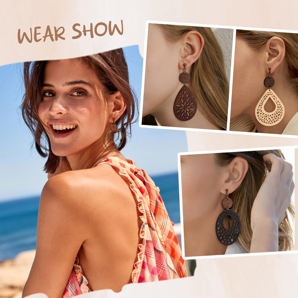 THUNARAZ Clip on Dangle Earrings for Women Trendy, Bohemian Earrings Set
