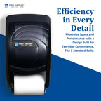 San Jamar R3590TBK Black Pearl Oceans Duett Standard Bath Tissue Dispenser