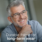NOVIVON 2.75 Metal Reading Glasses Men - Durable Readers with Blue Light Filtering - Clear Vision