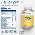 SOLARAY Women's Golden Multivitamin Supplement - Daily Wellness Vitamins for Women, Nutrient Rich, Cellular Energy Support Caps, Complex with Vitamins A, C, D, & E, Biotin, Calcium & More- 90 Capsules