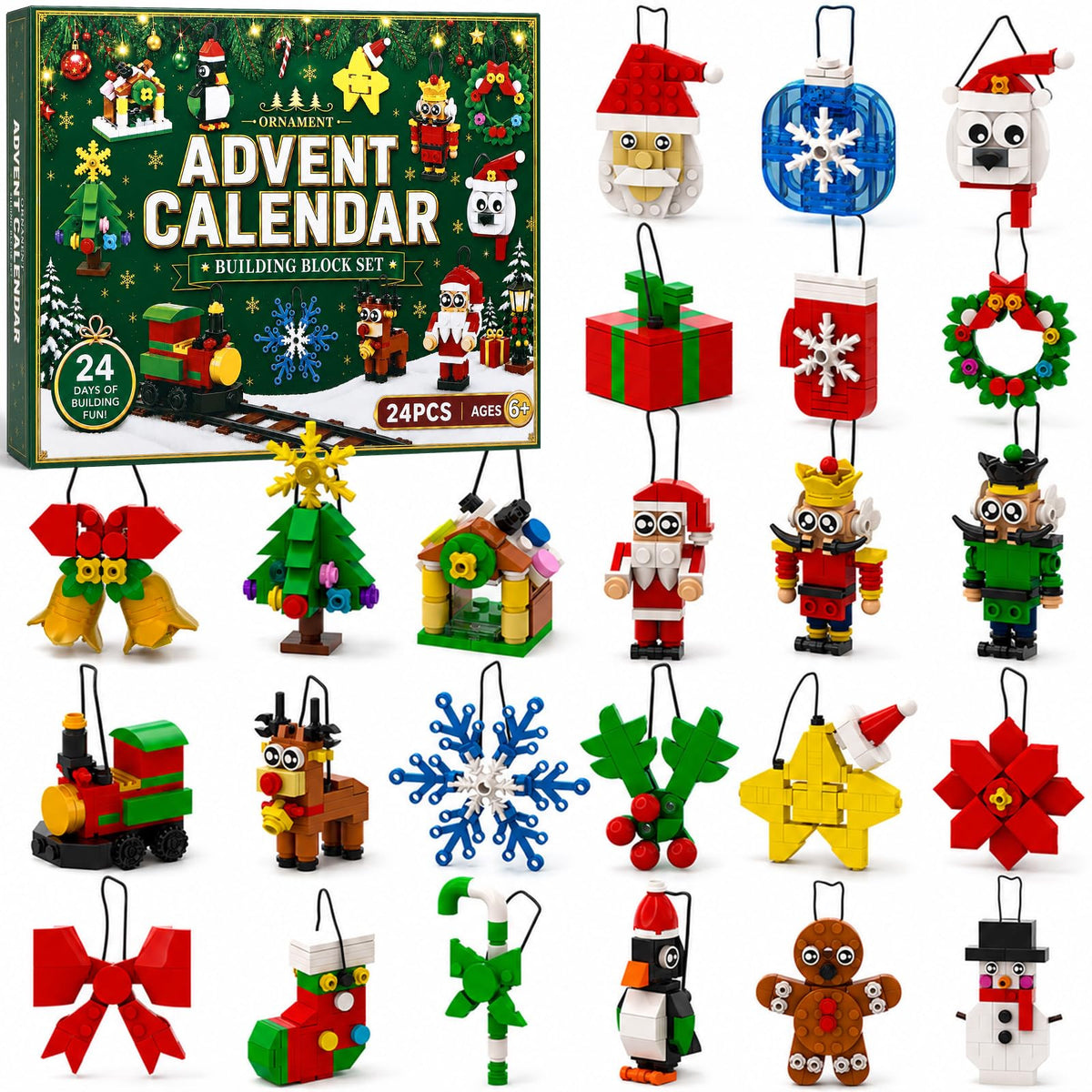 Celltestria Advent Calendar 2026 Christmas Building Ornament Toys for Kids