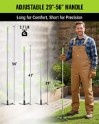 WORKPRO Weed Puller Tool with Long Handle, 2-in-1 Garden Hoe & Weed Rake