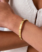 PAVOI CZ Waterproof Bangle Bracelet, 14K Gold Plated, Yellow Gold, 6.5IN