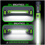JINLITE Magnetic Work Light - 3000LM Rechargeable LED Work Light Bar, 5200mAh Under Hood Mechanic Light for Garage, Workshop, Vehicle Inspection (1 Pack Green)