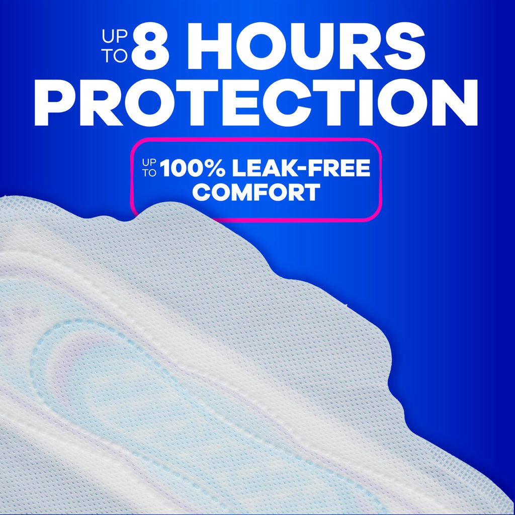 Always Ultra Thin Feminine Pads with Wings for Women, Size 3, Extra Long Super Absorbency, Unscented, Up to 100% Leak-Free Protection, 84 Count Total