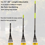 KLDOLLAR Garden Rake for Leaves, 48" Metal Leaf Rake with Soft Foam Grip