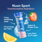 Nuun Sport Electrolyte Tablets, GF & Vegan, Strawberry Lemonade, 4 Pack