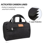 FIREDOG Smell Proof Pouch, Black Large Smell Proof Bag with Carbon Lined 9”x4”x5”