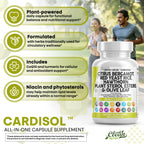 Clean Nutraceuticals Citrus Bergamot Red Yeast Rice Capsules with Plant Sterols - with Hawthorn Extract Olive Leaf Niacin Vitamin K3 D3 COQ10 Guggul & More