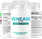 (2 Pack) Venease Capsules - Official Venease Pills Premium Supplement Support Advanced Formula All Natural for Vein Wellness & Health Multivitamin Pure Formula Reviews, 120 Capsules for 2 Months
