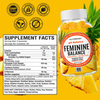 NutraPep Feminine Balance Probiotics Gummies for Women - Vaginal Health & Women's pH Balance Natural Gummy Supplement with Cranberry Pineapple Powder - Sugar Free Gluten Free Vegan