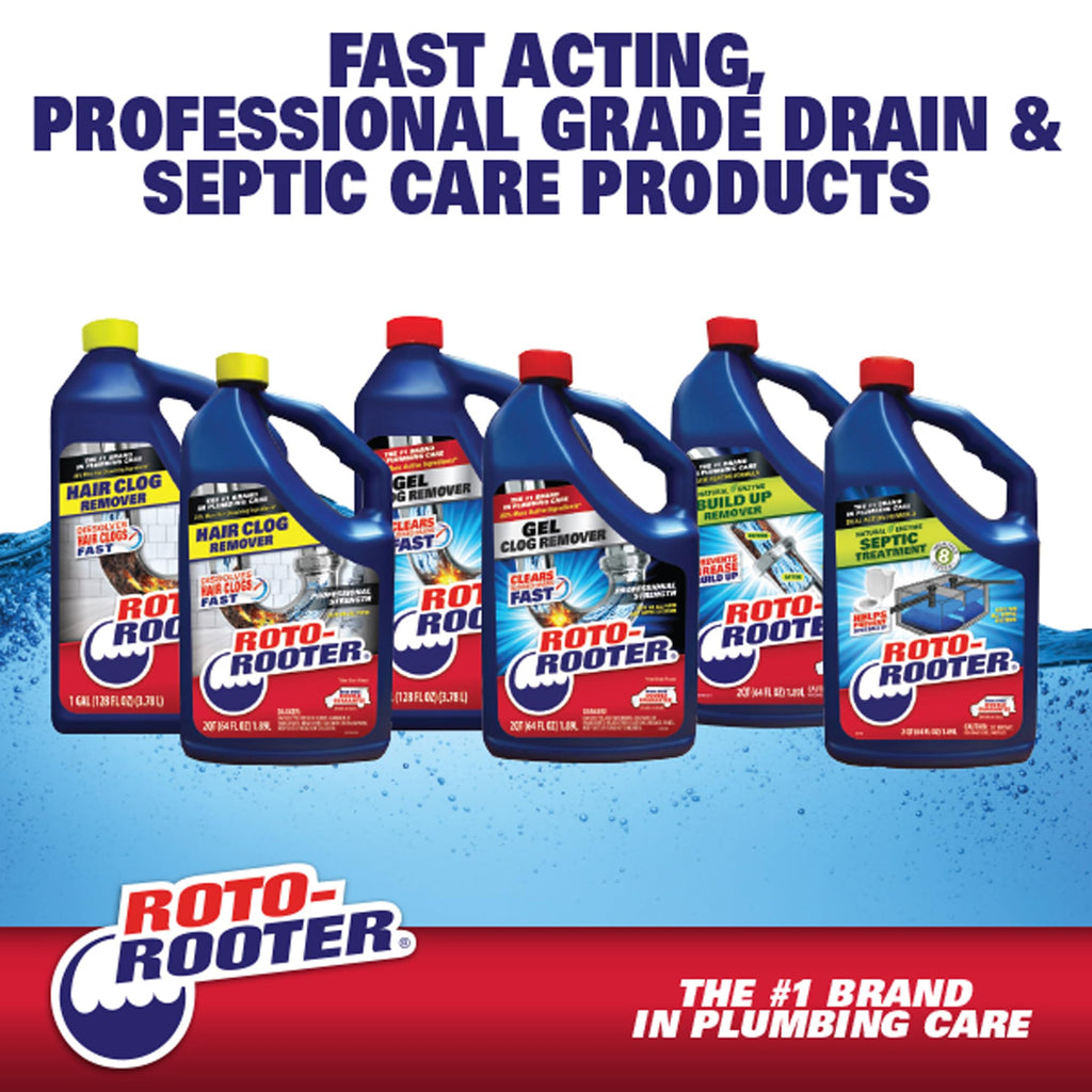 Roto-Rooter 351271 Build-Up Remover Drain Cleaner, 64 oz