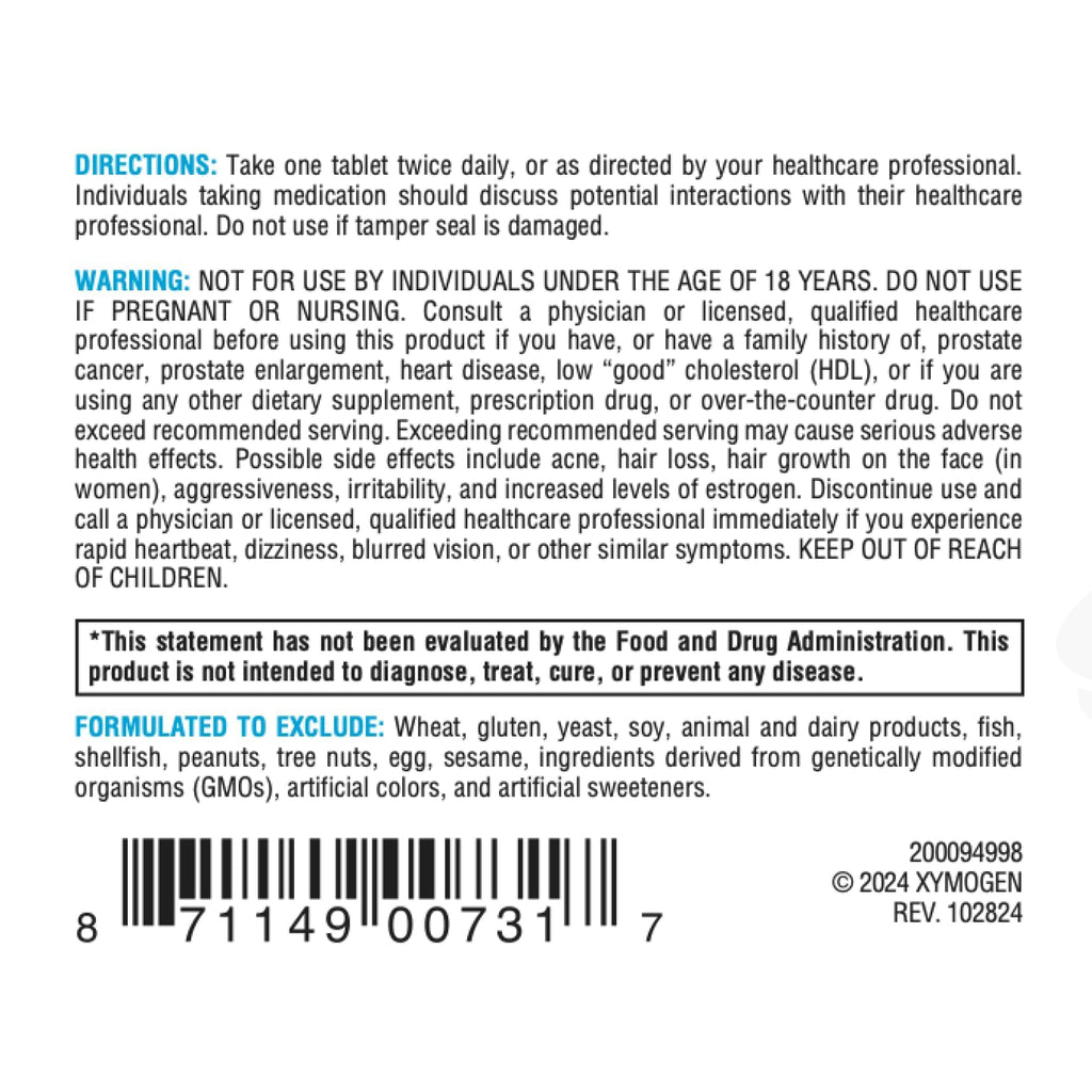 XYMOGEN DHEA Micronized - 25 mg Dehydroepiandrosterone - Androgen and Estrogen Support - Gluten-Free, Soy Free & Dairy Free - 60 Tablets