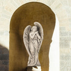 Outdoor Statues Angel Décor Garden Statue - 34 inch Large Garden Angels Outdoor Religious Statues Catholic Resin Concrete Finish Yard Patio Deck Home Entryway Hallway Sculpture 13.7*9.8*34 Inch