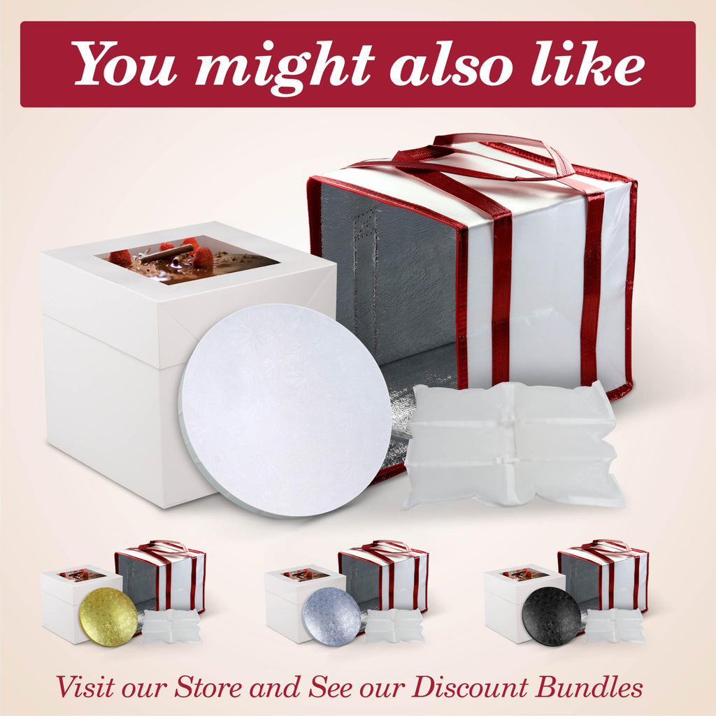 Cakebon Cake Boards 12" Gold Round Cake Drums 1/2" Thick Smooth Edge 12Pack