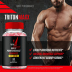 TritonMaxx Gummies, Official Triton Maxx Gummies for Men - Maximum Strength Performance, All Natural Support Overall Health and Wellness, TritonMaxx Advanced Formula Support Gummy Reviews (1 Pack)