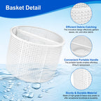 SPX1082CA Skimmer Basket Replacement for Hay-ward Swimming Pool Skimmer, Filter Basket Assembly with Handle Compatible with Aladdin B-152 Hay-ward SPX1082CA SP1082C Select Automatic Skimmers, White