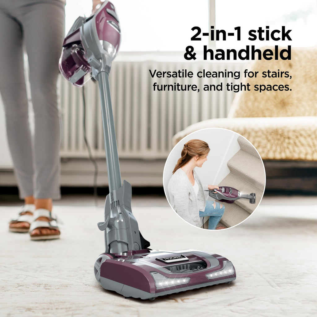 Shark Rocket Pet Plus Corded Stick Vacuum, Lightweight, Bordeaux, HV322