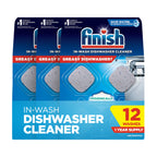 Finish Dishwasher Cleaner Tablets, Grease & Grime Remover, 12ct