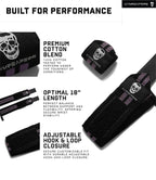 Gymreapers Weightlifting Wrist Wraps (IPF Approved) 18" Professional Quality Wrist Support with Heavy Duty Thumb Loop - Best Wrap for Powerlifting Competition, Strength Training, Bodybuilding (Lilac, 18")