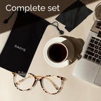 Gaoye Blue Light Blocking Glasses - Trending Round TR90 Frames, Metal Arms, UV400 Protection - Matching Soft Case