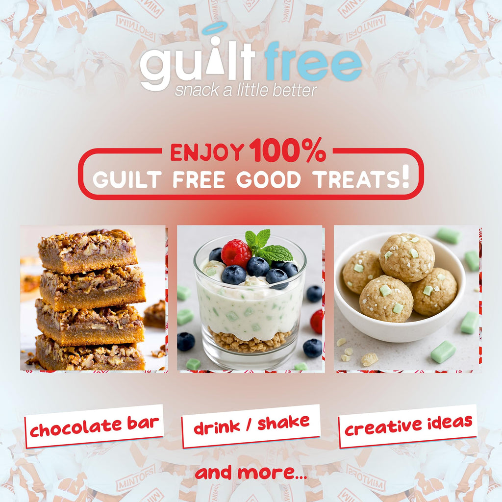Guiltfree Sugar Free Mintoes (Wrapped) Retro Classic Sweets, Perfect Soft Chews | for Diabetic Gift Hamper Basket Party Bags Birthday Treats Valentine and Perfect for Gifting | 1 x 75g Resealable Pack