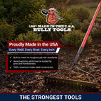 Bully Tools Bow Rake 16" Tines, Heavy Duty Steel Garden Rake for Leaves