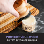 CLARK'S Cutting Board Wax - 2-in-1 Wood Butter & Food Grade Mineral Oil with Beeswax – Butcher Block Conditioner for Cutting Boards – Lavender & Rosemary Essential Oil Scent – Made in USA, 6oz