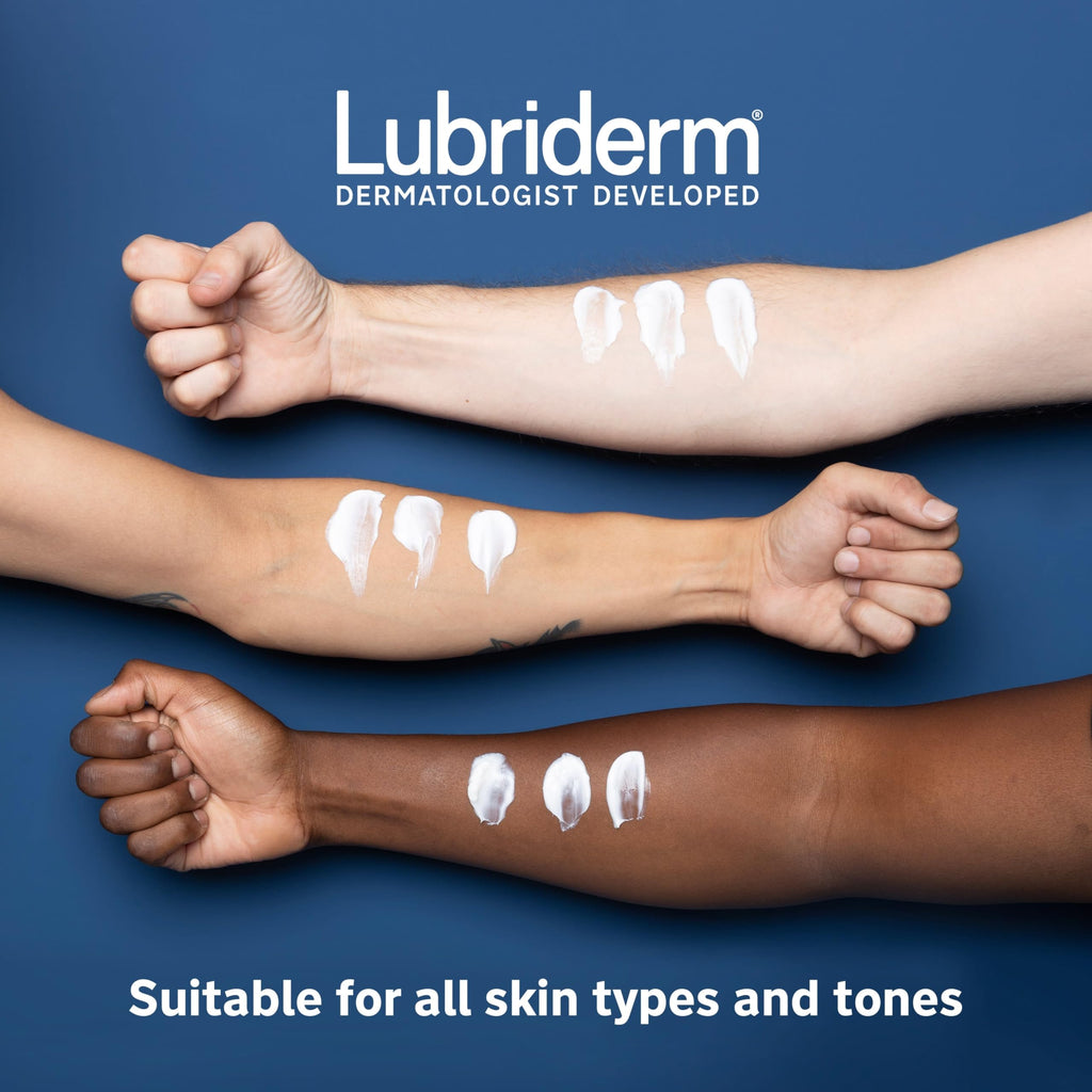 Lubriderm Daily Moisture Lotion + Pro-Ceramide with Shea Butter & Glycerin Helps Moisturize Dry Skin, Hydrating Face, Hand & Body Lotion, Light Scent, Non-Greasy, Twin Pack, 24 fl. oz, 2 Pack