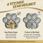 Dog Memorial Gifts, Pet Memorial Suncatcher with Paw Photo Frame