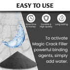 Tharos Distribution Magic Crack Filler 2.5LB Asphalt Black, for Filling in Cracks on Asphalt Driveways and Roads. Installs Easily Dry Granular No Mess and DIY (Black, 1)
