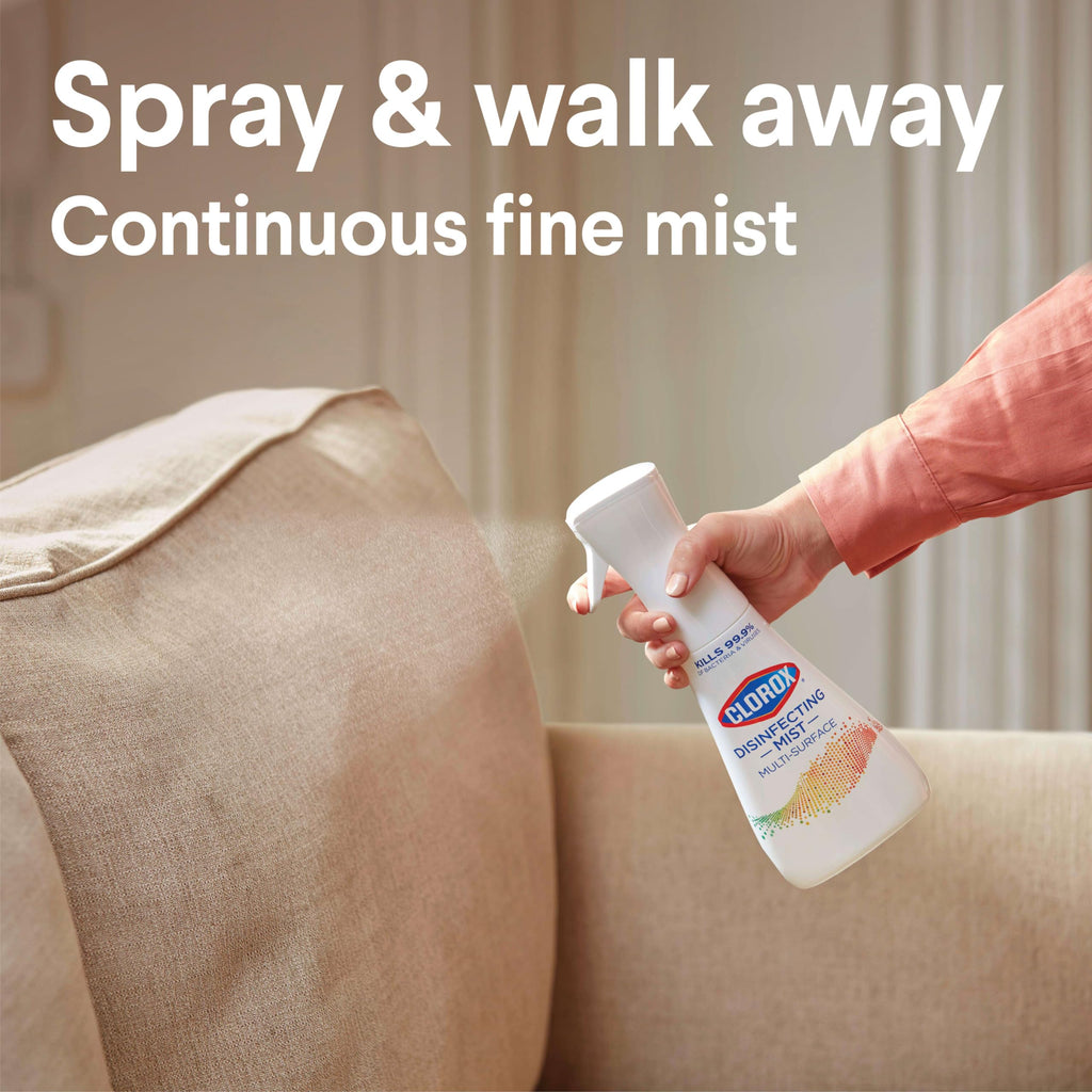 Clorox Disinfecting Mist, Lemon and Orange Blossom, 1 Spray and 1 Refill, 16 oz Each