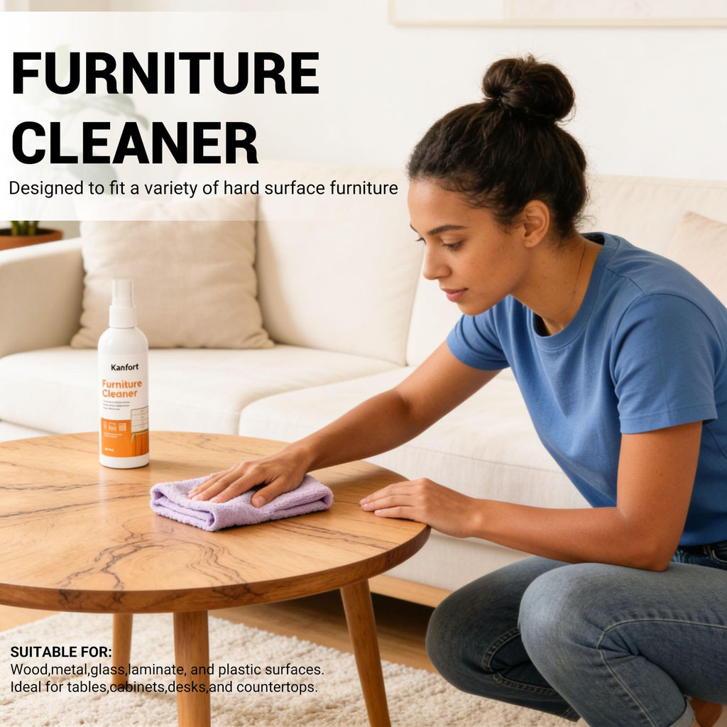 kanfort Carpet & Upholstery Cleaner 5-Piece Set, Fast Action Stain Remover for Furniture, Fabric, Sofa, Car Seats & Clothes - Includes Brush and Towel - Safe for Kids and Pets, Includes Brush & Towel
