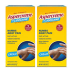 Aspercreme Lidocaine Pain Relief Cream Soothes Aggravated Nerves, Numbing Topical Analgesic with Max-Strength 4% Lidocaine & Moisturizing Aloe, 4.3 Oz., 2 pk