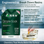 Aneu Simple Soak 32oz – Soak & Rinse Formula | Easily Dissolves Tough Resins & Grime | No Shaking Required | Cleans Glass, Silicone, Metal, & Borosilicate | 32oz - 1 Pack